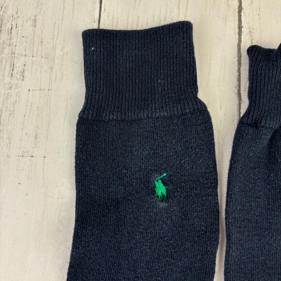 Polo Ralph Lauren Navy/Green Pony Mens Crew Dress Socks - Picture 5 of 7